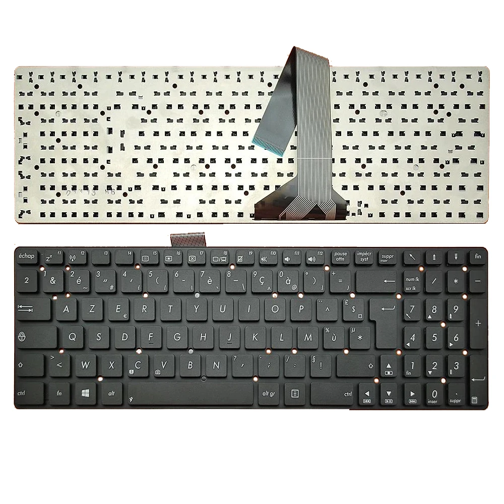 French AZERTY New Laptop Keyboard For ASUS K55A K55V K55VD K55VJ K55VM K55VS K75A K75V K75VD K75VJ K75VM FR No Frame