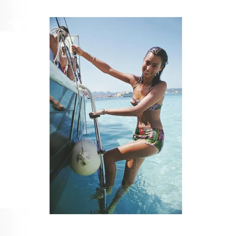 Sardinian Holiday Slim Aarons , Print Art Canvas Poster,Living Room , Home Wall Decor Picture