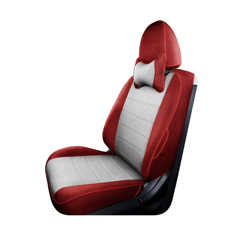 Full Surround Linen Four Seasons Universal Five Car Seat Cover Light Luxury Style Ventilation