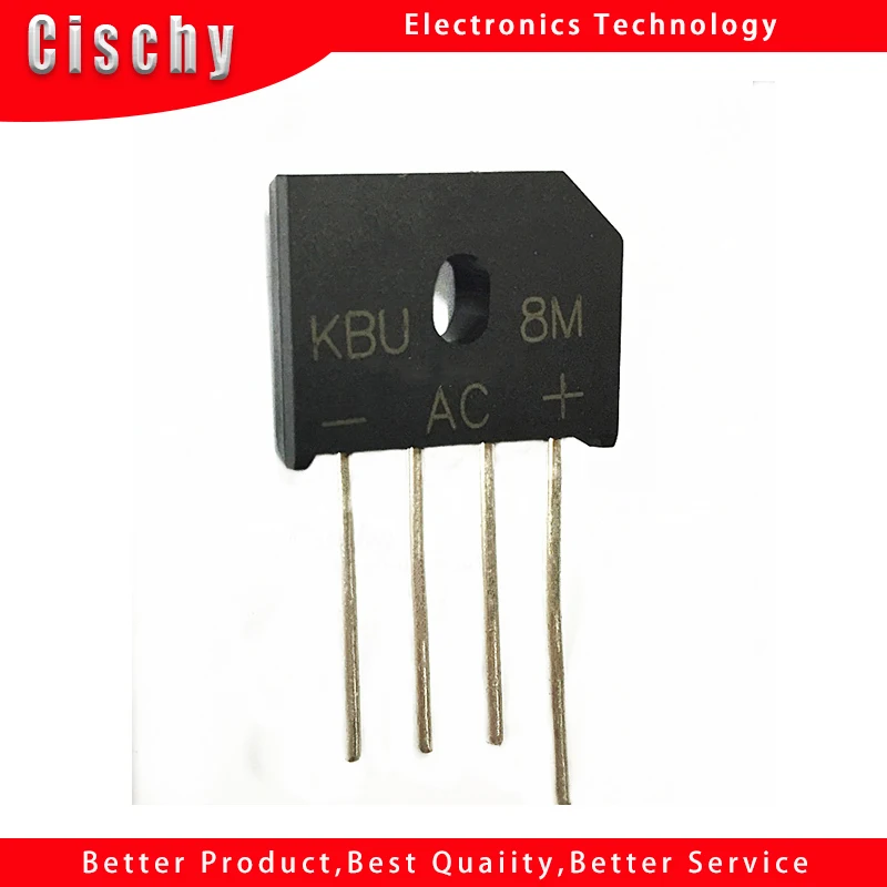 

5pcs/lot KBU8M rectifier bridge 8A 1000V DIP4 In Stock