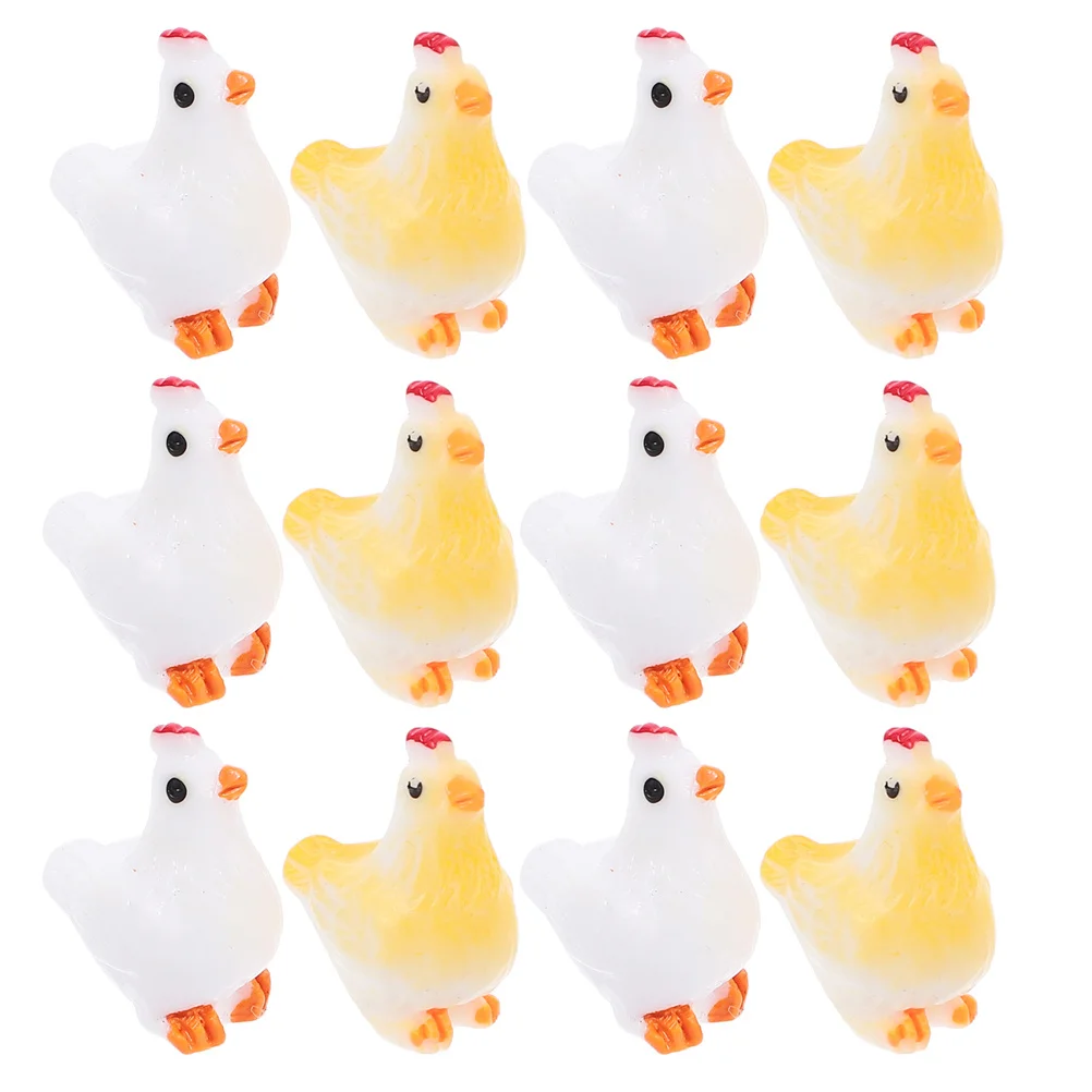 

30Pcs Miniature Resin Chickens Realistic Mini Simulation Farm Animals for Garden Home Office Decor Mini Chicken Collection