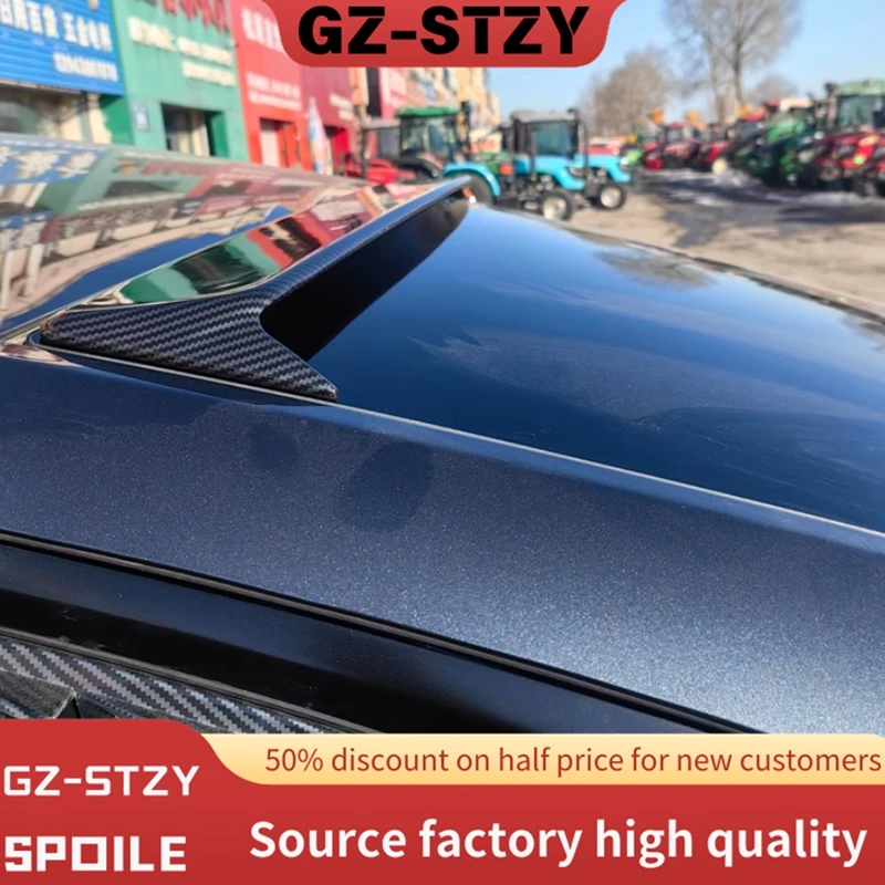 Для Tesla Model Y 2021-2024 года, заднее лобовое стекло, крышка багажника, спойлер, крылья, черный карбон, внешняя тюнинг, автомобильные аксессуары, часть