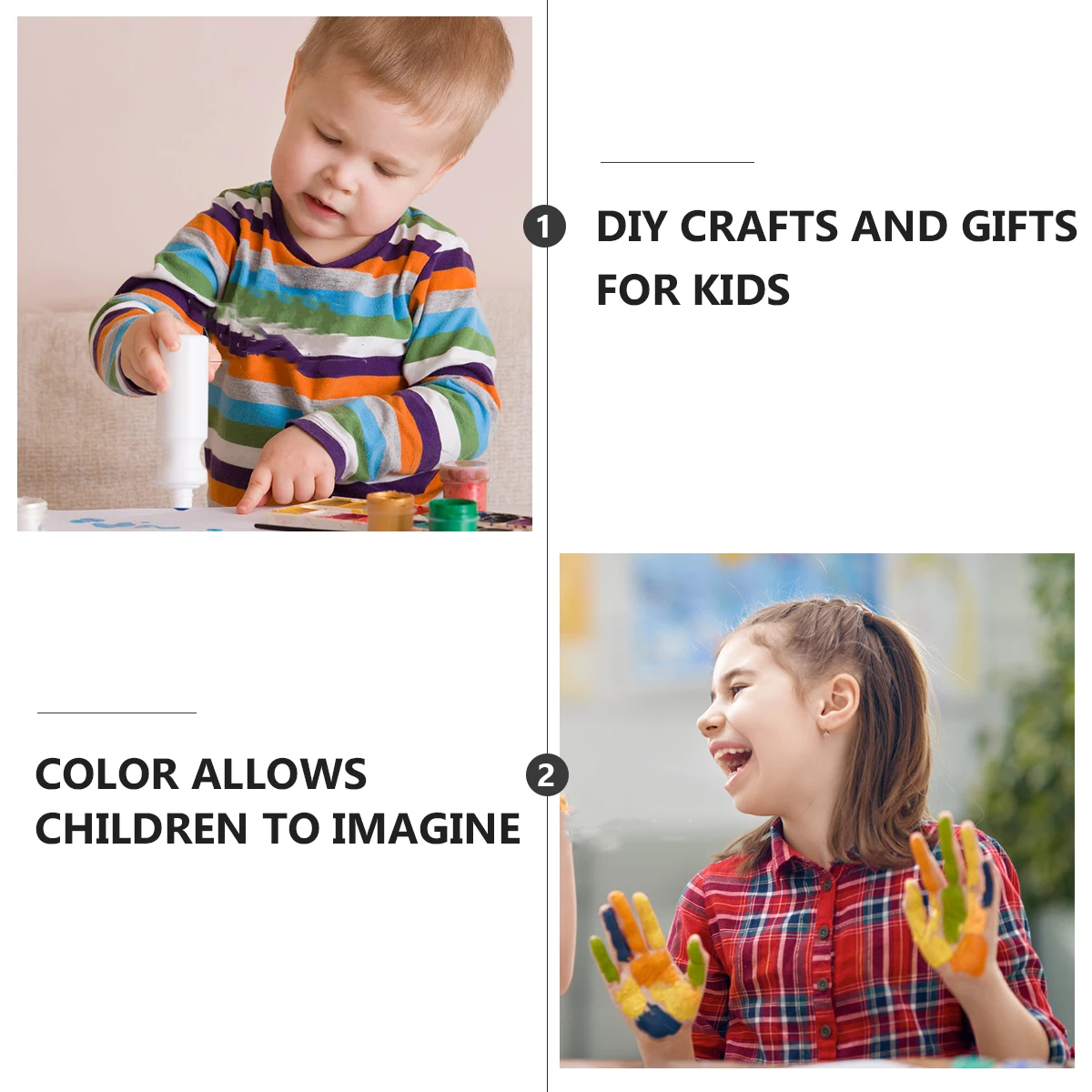 

2pcs Premium Color Ink Pad Kids Finger Washable Fabric Wood Paper Stamp Diy Art Craft Decoration Wedding Wall Home School
