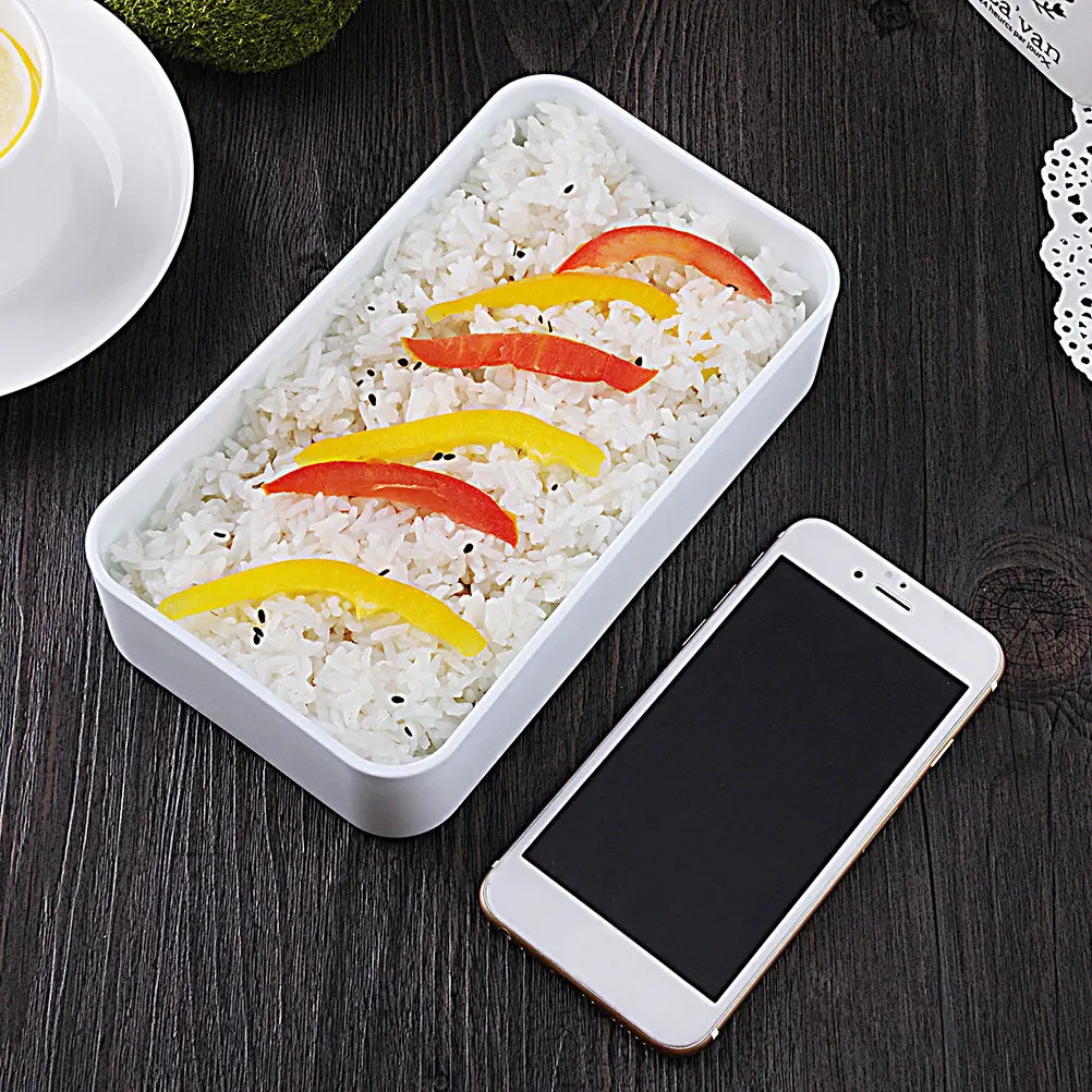Bento Lunch Box Blue Japanese Style 2 Layers Multi-Layer Hermetic Compartments Microwave Freezer Safe Travel Container