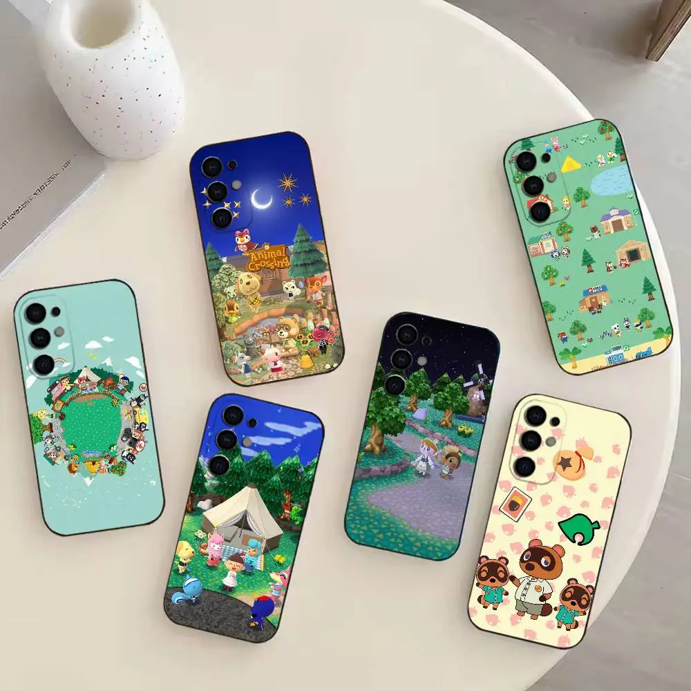 

A-Animals Game C-CrossingS Phone Case For Samsung S25,S24,S21,S22,S23,S30,Ultra,S20,Plus,Fe,Lite Black Shell