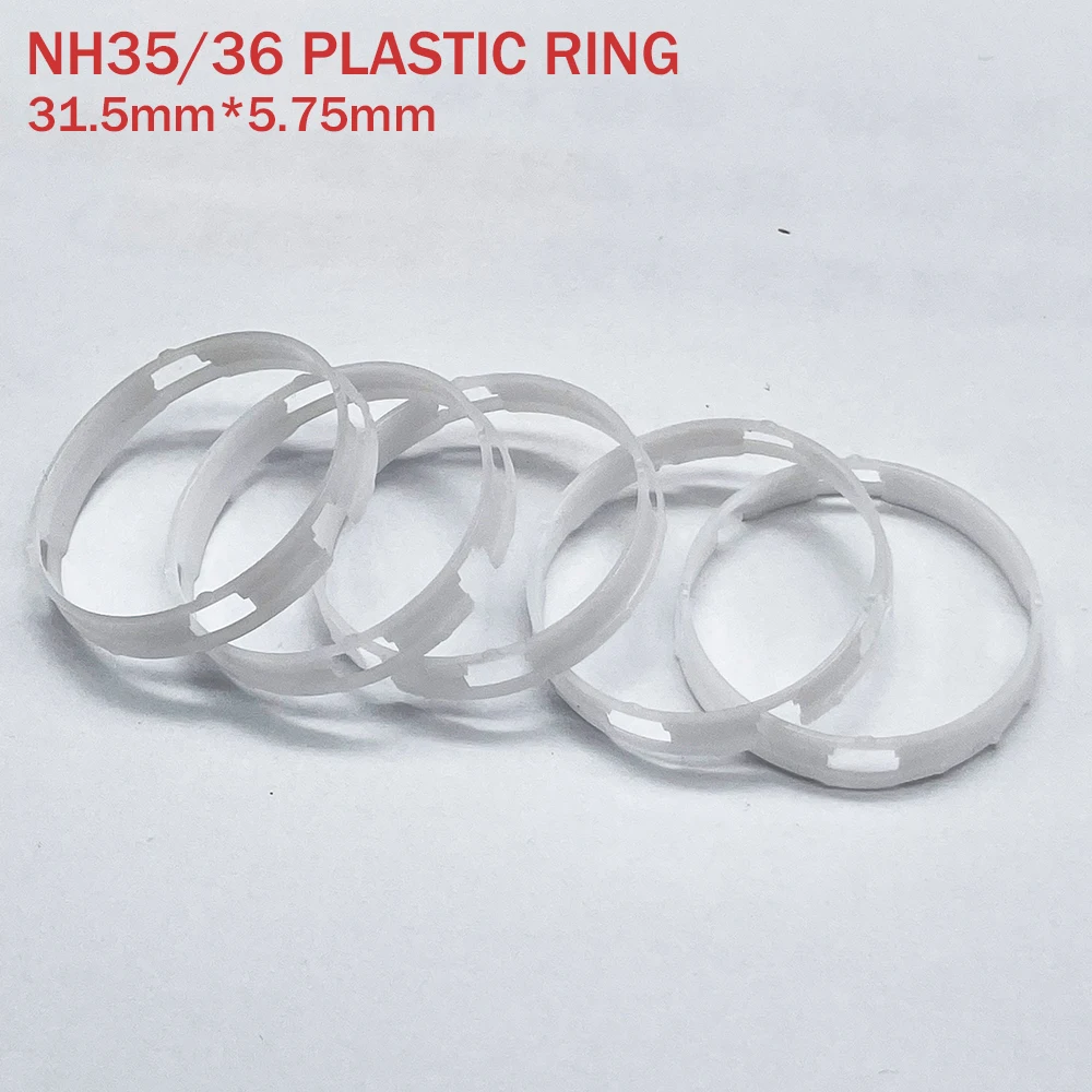 5pcs Plastic Inner Ring Fit to NH35 NH36 Mechanical Movement Installation NH Series Inner Cover Movement Holder Fix Ring Parts