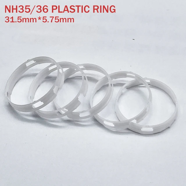 5 sztuk plastikowy pierścień wewnętrzny pasuje do NH35 NH36 instalacja mechanizmu mechanicznego seria NH wewnętrzna pokrywa uchwyt ruchu naprawa części pierścienia