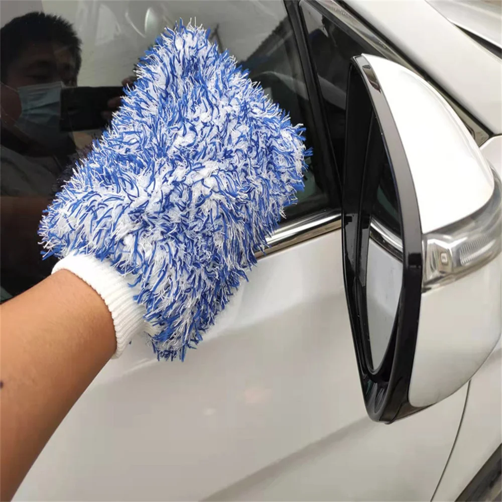 Soft Microfiber Car Cleaning Glove Auto Detailing Ultra Soft Mitt Madness Wash Mitt Easy To Dry Car Wash Glove Car Cleaning Tool