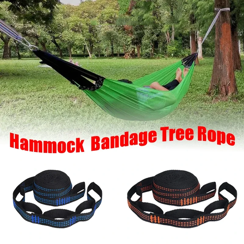 Hammock Straps - Reinforced Polyester, High Load-Bearing, Black Outdoor (2 Pcs/Set)