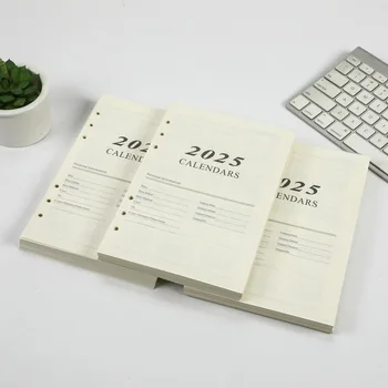 2025 Agenda A5, planificador diario, planificador en inglés, cuaderno en inglés, lista diaria de tareas, papelería de hojas sueltas