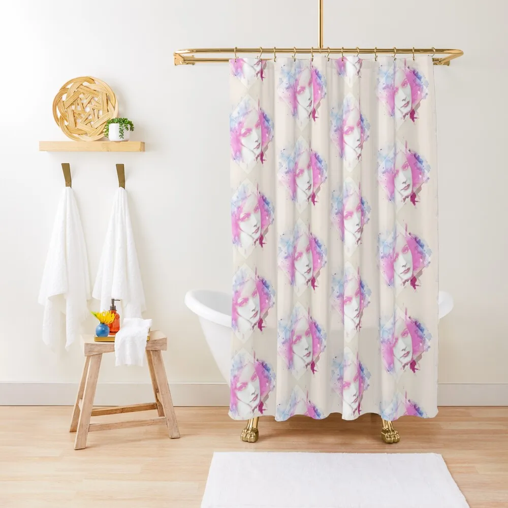 

Watercolour Greta Garbo Shower Curtain For Bathrooms Luxury Bathroom Shower Bath For The Bathroom Curtain