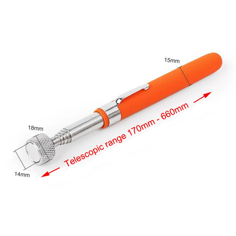 Teleskop-Magnets tift Metall bearbeitung handliche Werkzeug magnet kapazität zum Aufnehmen der Mutter Schraube verstellbarer Pickup-Stab Stick Mini-Stift