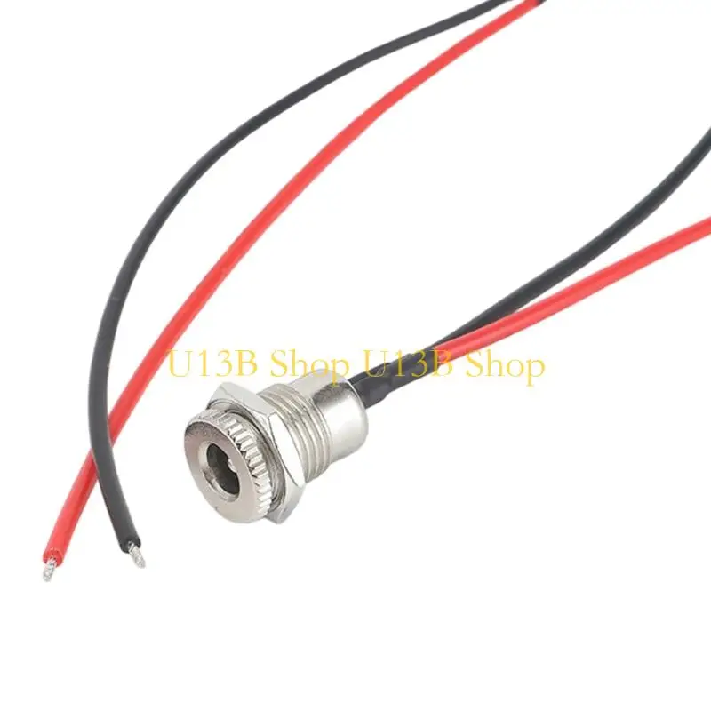 U13B Professional Power Plug Socket 5.5x2.5mm Male/Female Threaded Connector Adapter