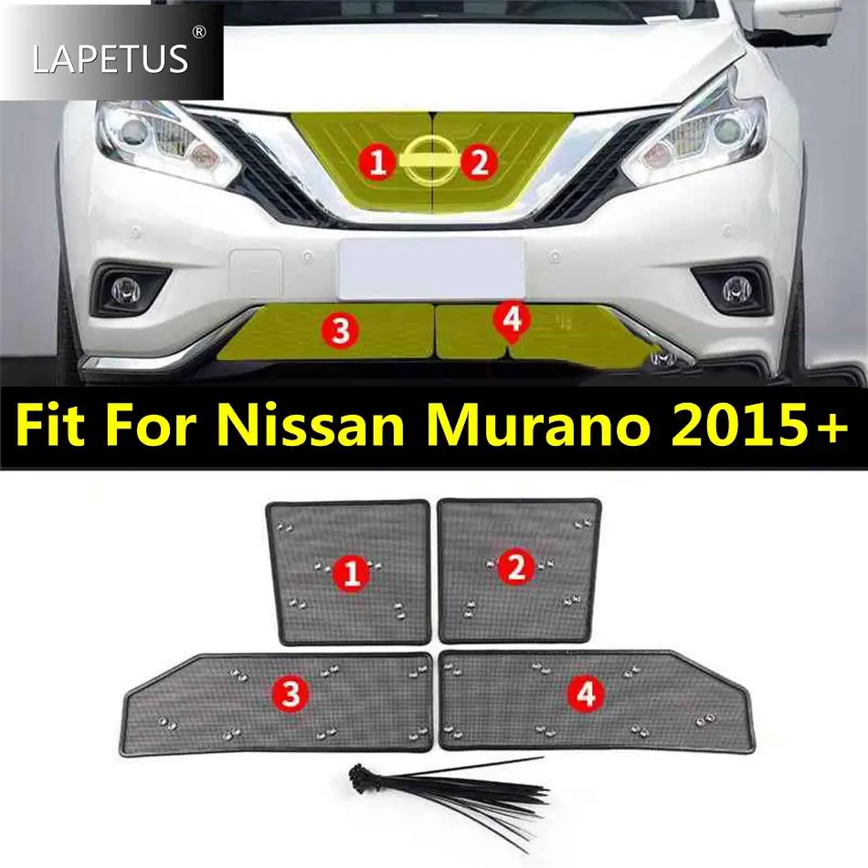 

Accessories Car Middle Insect Screening Mesh Front Grille Insert Net Anti-leaf Dust Protection Fit For Nissan Murano 2015 - 2019