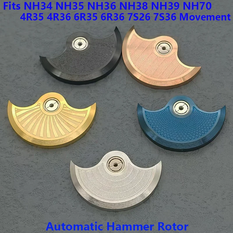 NH35 Automatic Hammer Rotor Fits NH34 NH38 NH39 4R 6R 7S26 NH35 Movement Pendulum Oscillating Weight Hammer NH35 Automatic Rotor
