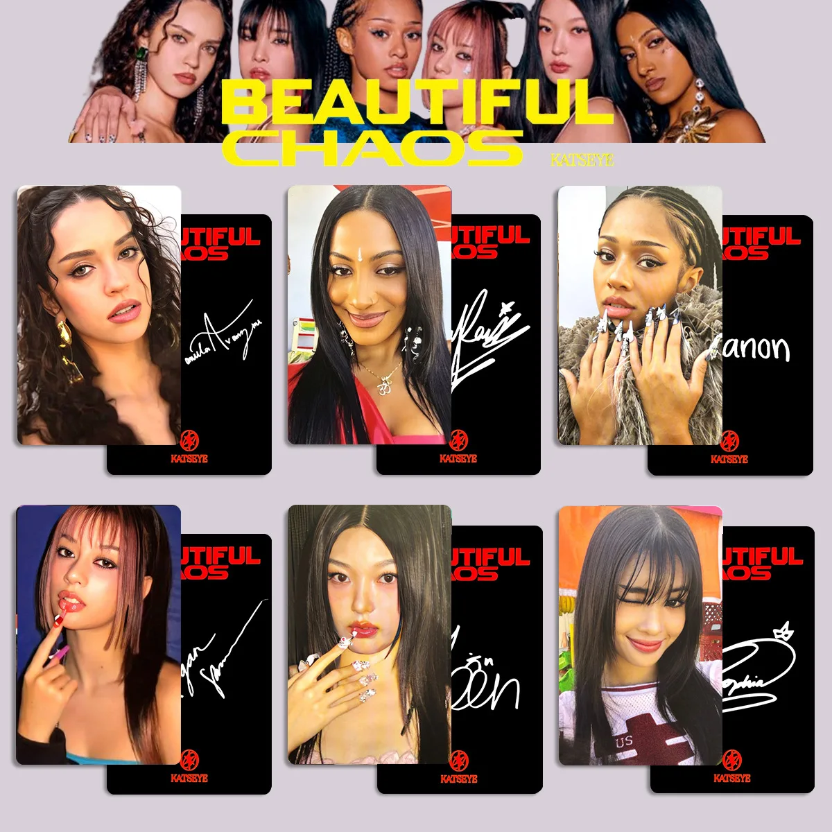 KPOP KATSEYE 6Pcs/Set Lomo Cards Daniela Lara Megan Yoonchae