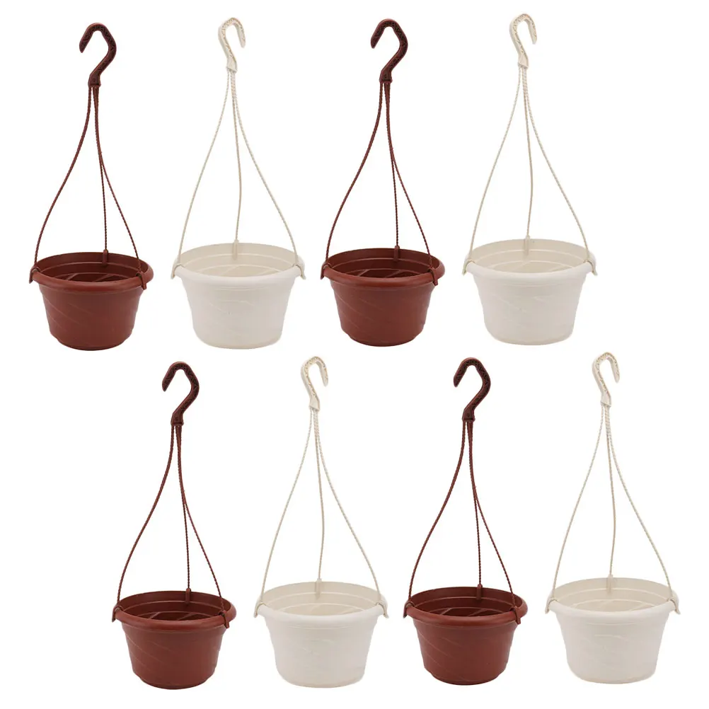 

8 Sets Plastic Chrysanthemum Chlorophytum Hanging Flowerpot Indoor Suspended Planter Garden Decor Balcony Plant Container