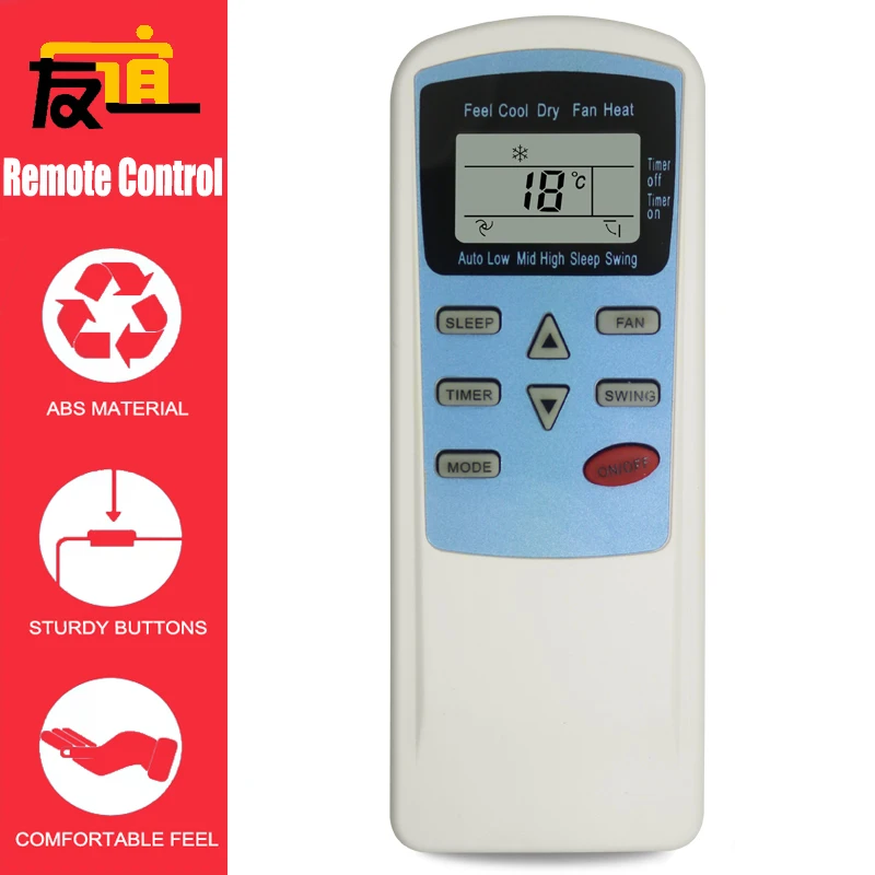 

GYKQ-11E/10E/12E Air Conditioner Remote for TCL, Ballu, Soleus Air, Rix, Cryo's, DAEMA Onix TEM-64CHSBE Models