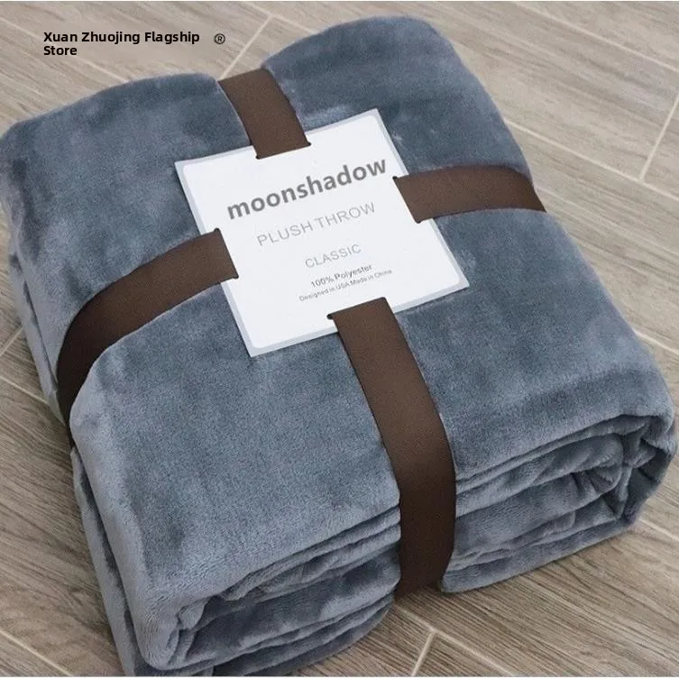 

Coralline Velvet Blanket Fleece Office Nap Air Conditioned Single Person Towel Thin Quilt Summer Lightweight Blanket