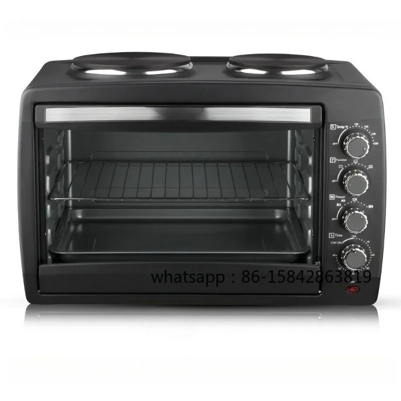 2-in-1 Multifunctional Electric Oven Household Kitchen Appliances Baking Cake Fried Vegetables 45L