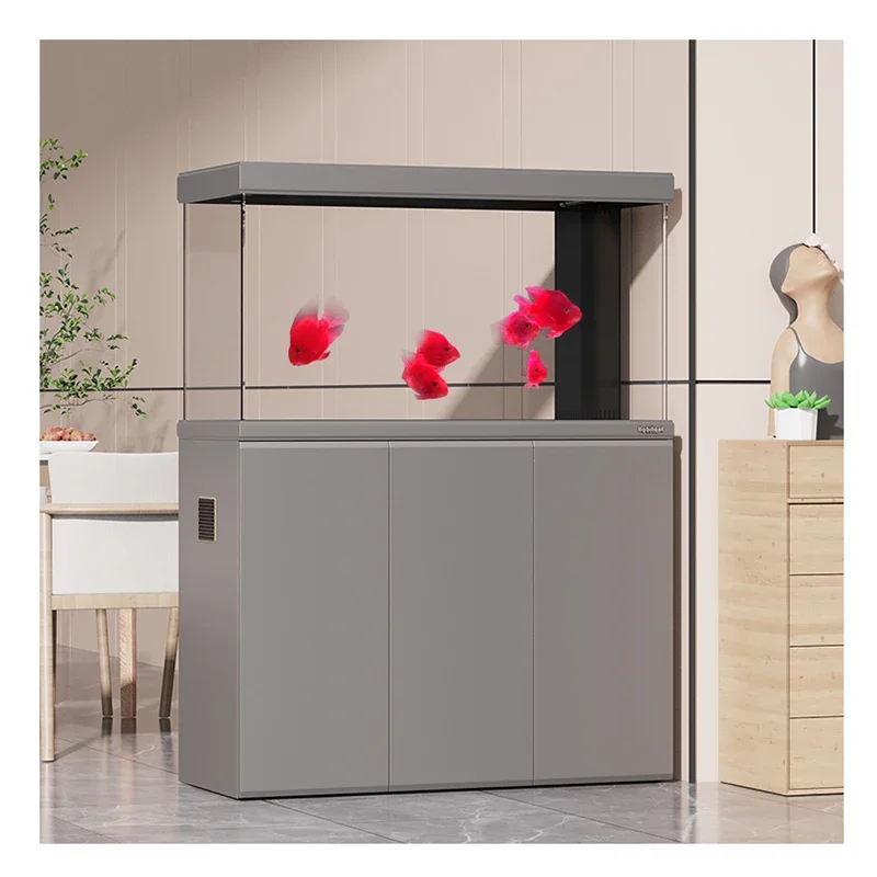 

Аквариум для гостиной, стеклянный белый резервуар, большой, средний и маленький профессиональный нижний фильтр, аквариум, экологическая рыба-дракон t