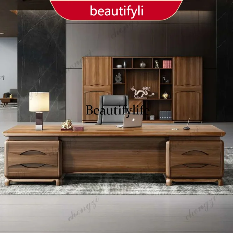 

M45 L Shape Asthetic Designer Table Luxury Manager Asthetic Modern Executive Desk Drawers Conference Mesa Para Computador