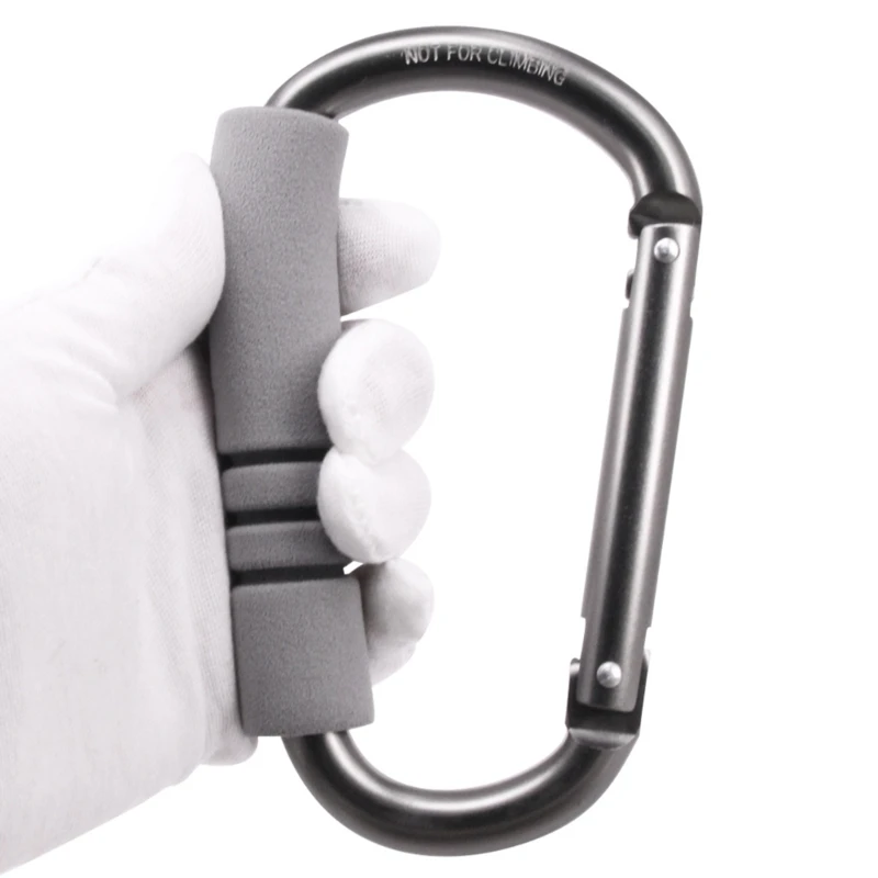 Shopping Bag Hook D Shaped Aluminum Alloys Carabiner with Sponges Strollers Clip Dropshipping