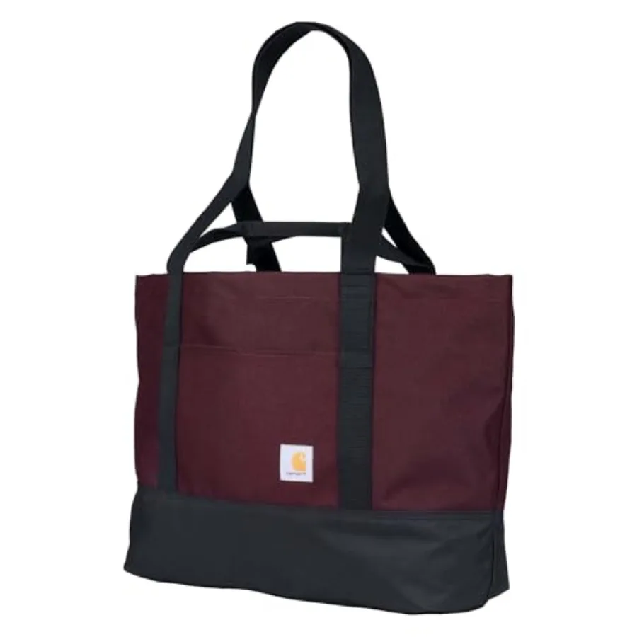 

Vertical Open Tote Bag for Daily Commute Durable Water-Repellent Nylon in Charcoal Gray with Reinforced Hand and Adjustable Sho