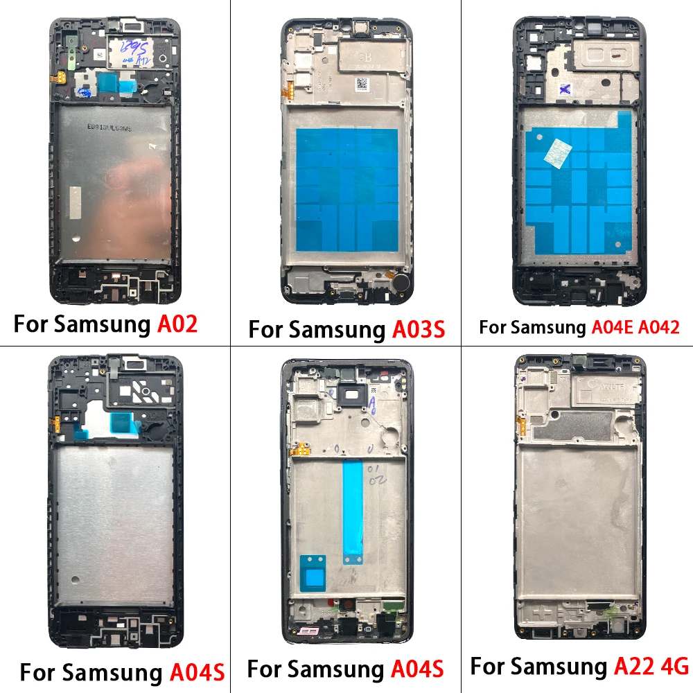 New Metal Frame Middle Frame For Samsung A04s A14 A22 4G A03S A34 A54 A73 A52 Back Battery Cover Rear Housing Middle Frame