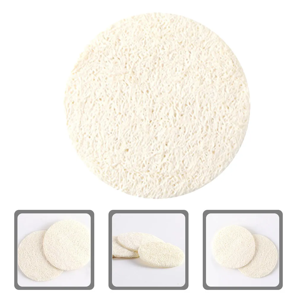 12Pcs Natural Loofah Face Scrubbers Soft Exfoliating Cleansing Sponges for Daily Face Wash Makeup Removal Travel Compact