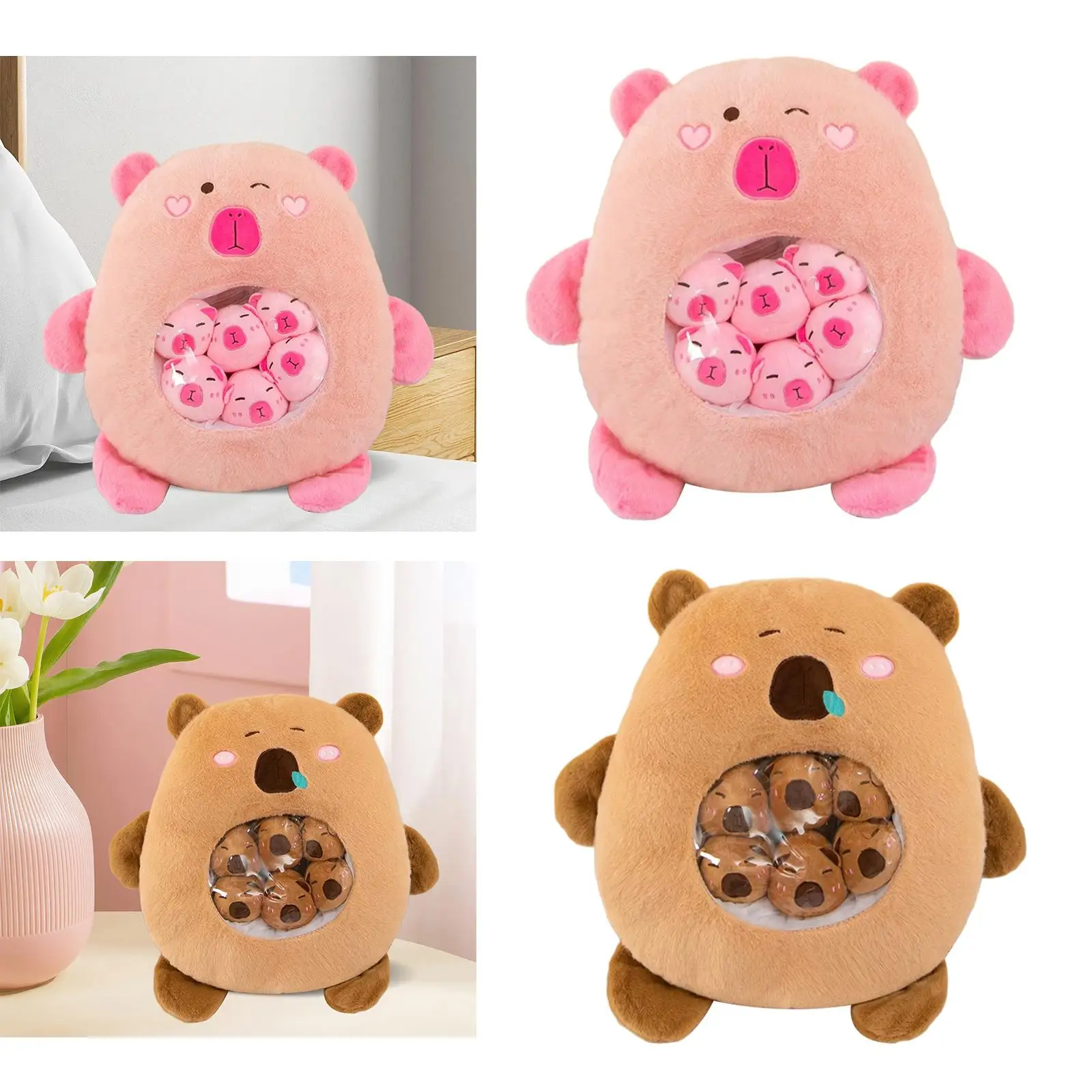 Capibara peluche abbracciabile confortevole fai da te da collezione cartone animato bambola animale rimovibile per adolescenti ragazzi ragazze adulti regali bambini