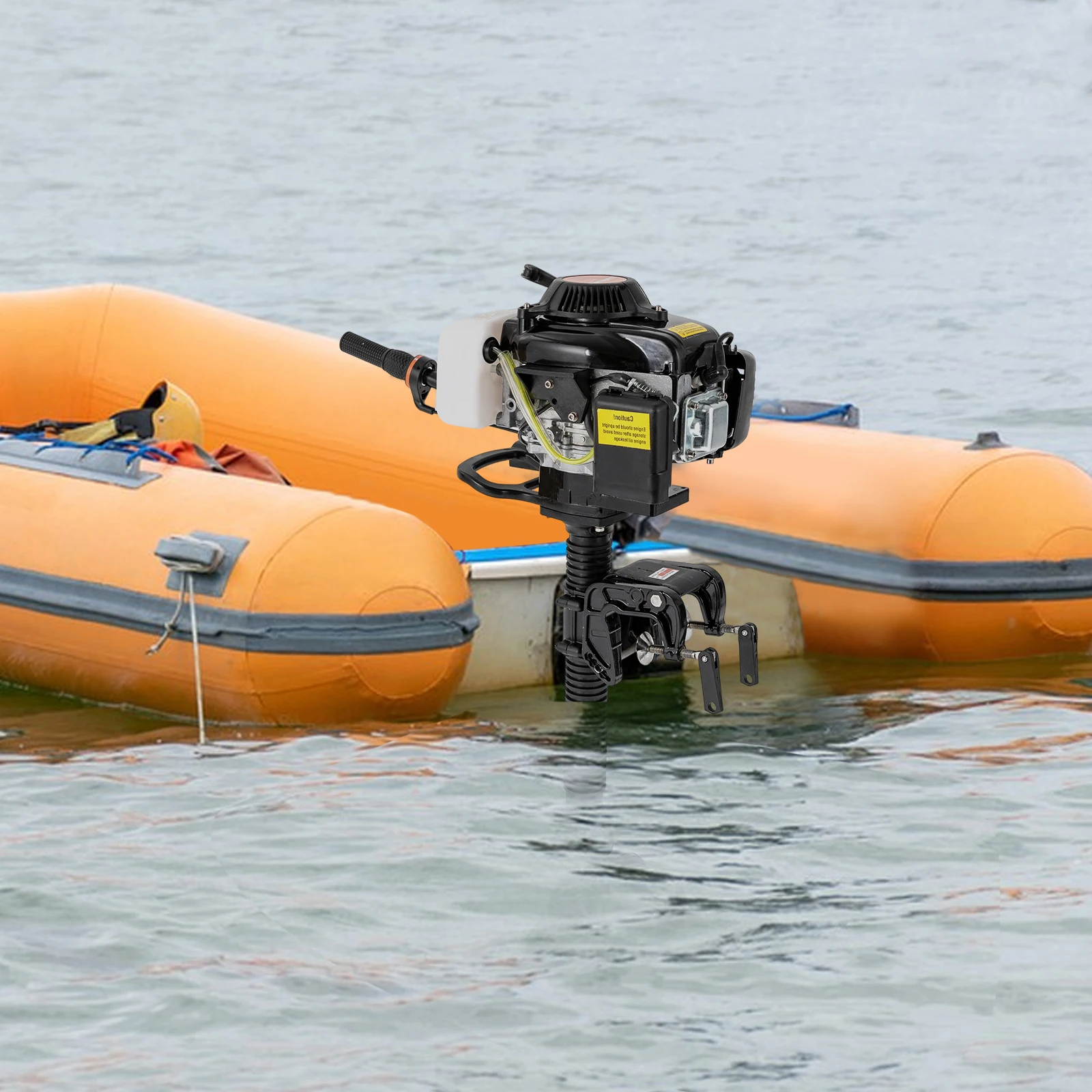 محرك خارجي 4HP 55cc رباعي الأشواط، محرك قارب 2900 وات مع مضخة نفاثة، 360 درجة °   إمالة لقوارب الصيد القابلة للنفخ، بداية يدوية