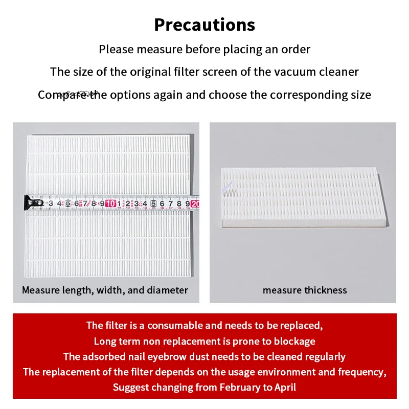 Borstelloze nagelstofafzuigfilter - Vervangingsfilter voor nagelstofzuiger Manicure Schermplaat Nagelstofafscheider