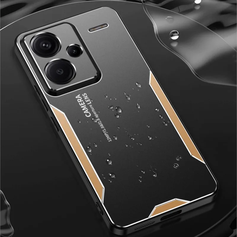 For Redmi Note 13 Pro+ 5G Case Metal Aluminum Protecting Lens Frost Case For Xiaomi Redmi Note 13 Pro Plus Prevent Fingerprints