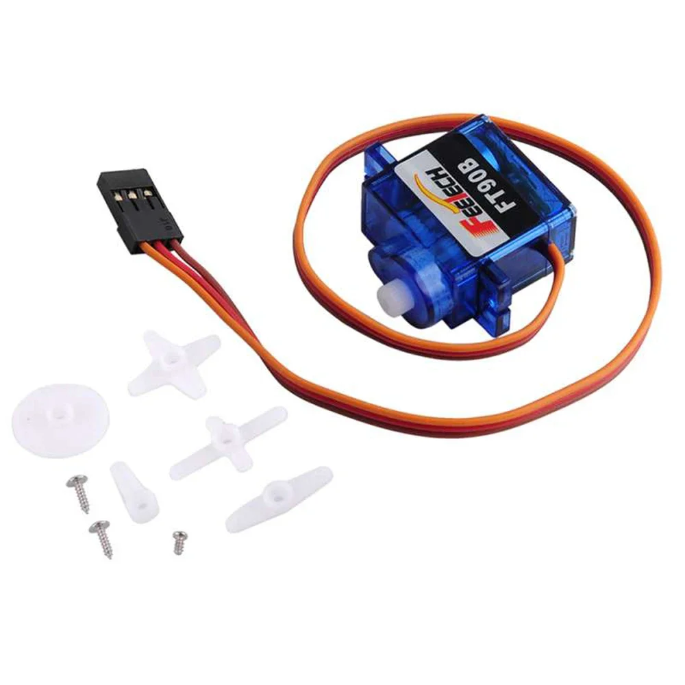 Feetech-Servo Digital FT90B para coche teledirigido, Mini Motor de 2/10 kg, 9g, engranaje de plástico POM de 1,5 grados, rueda para coche teledirigido, 1/180 X