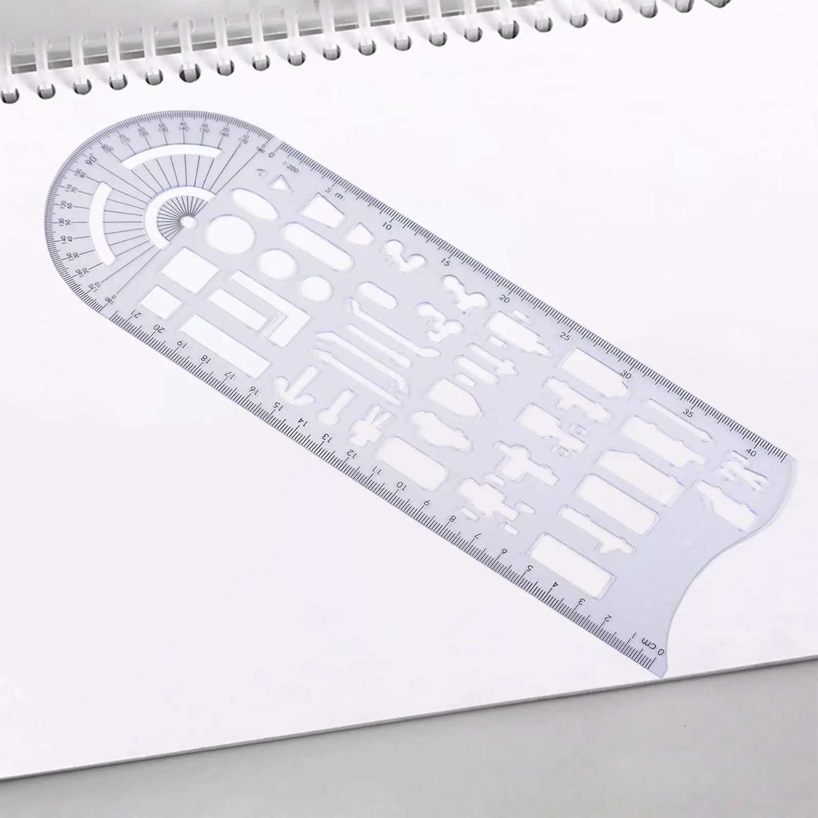 Geometric Drawing Ruler Traffic Accident Symbols Template Measuring Ruler