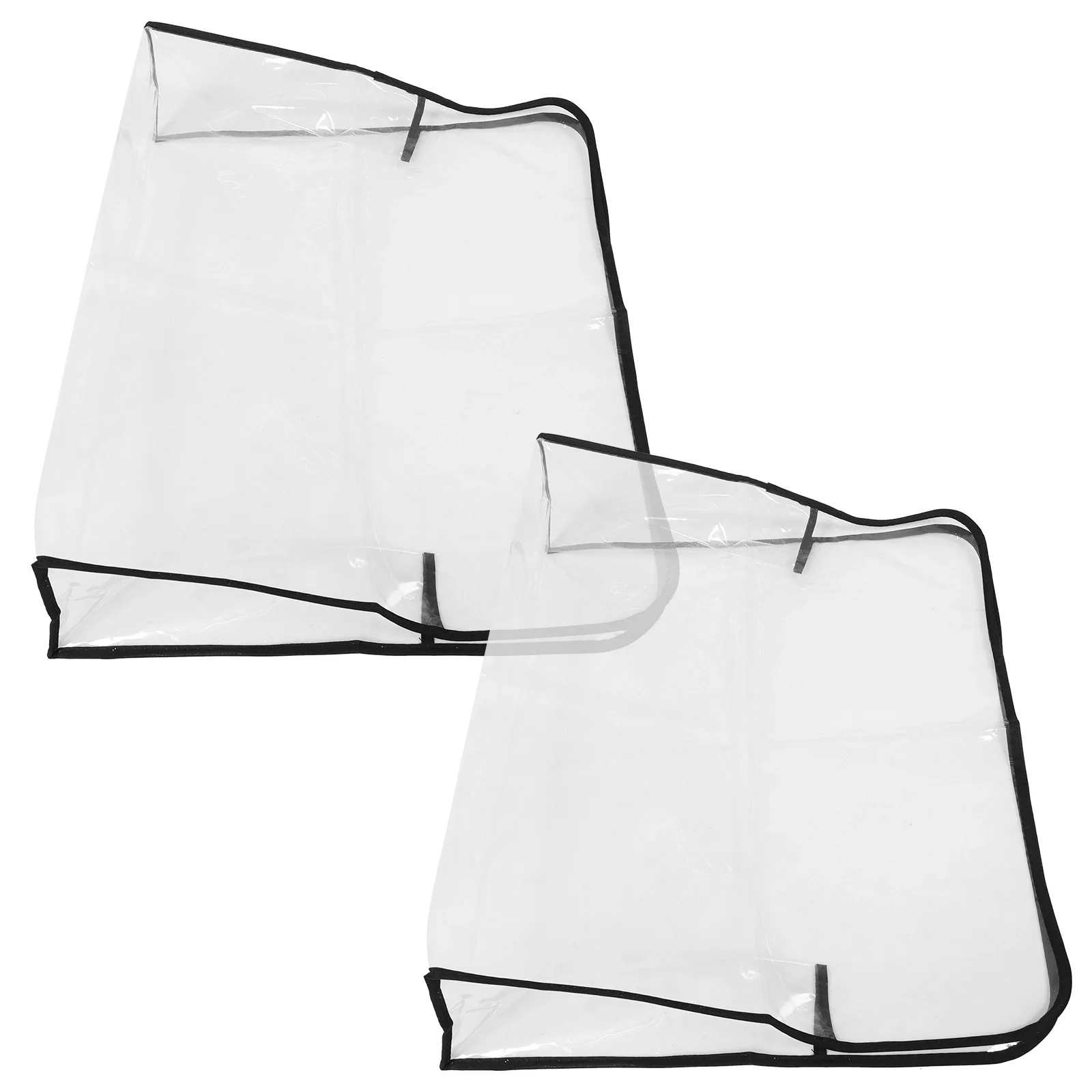 

2 Pcs Barber Chair Protective Cover Clear Covers Protectors Pvc Back of Plastic