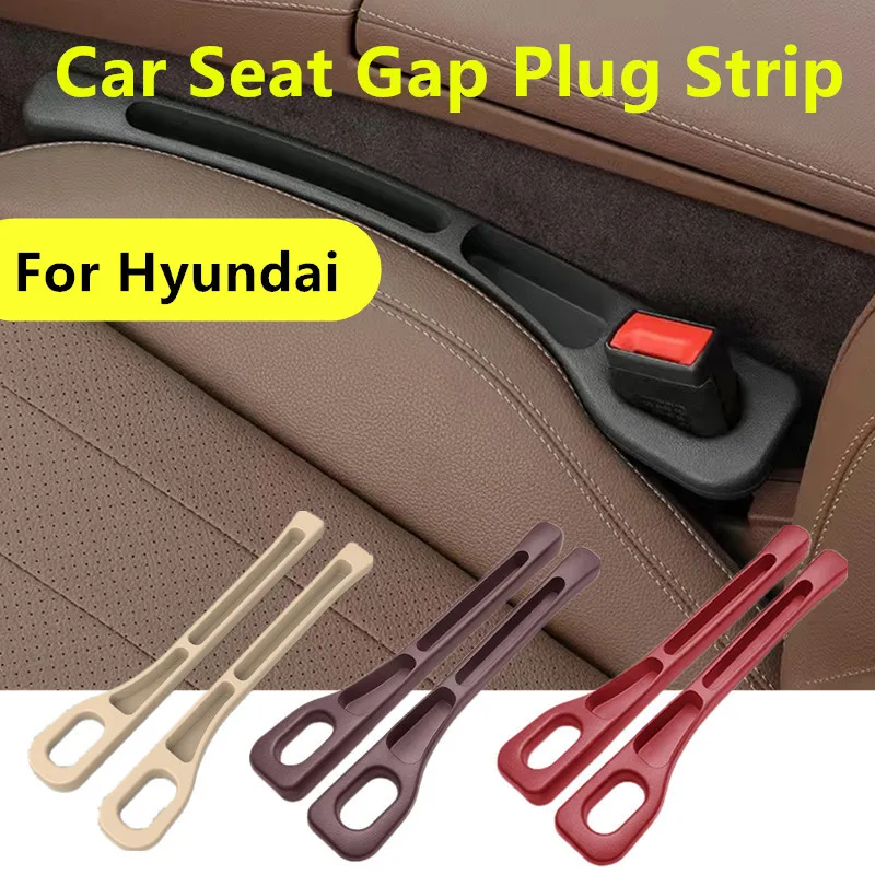 Car Seat Gap Filler Organizer Strip Grooves Seat Gap Storage Organizer For Hyundai Elantra Santafe Tucson i10 i30 i20 i40 Sonata