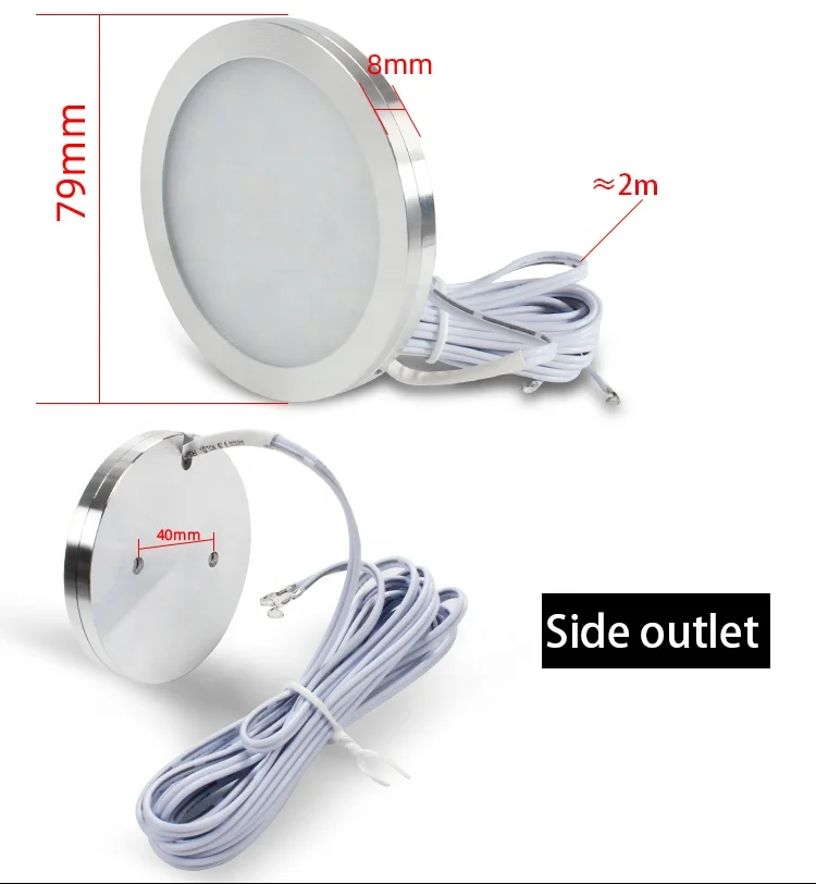 الملحقات DC12V 5 واط مقاوم للماء سبائك الألومنيوم صمام ثنائي باعث للضوء ضوء سقف خزانة RV