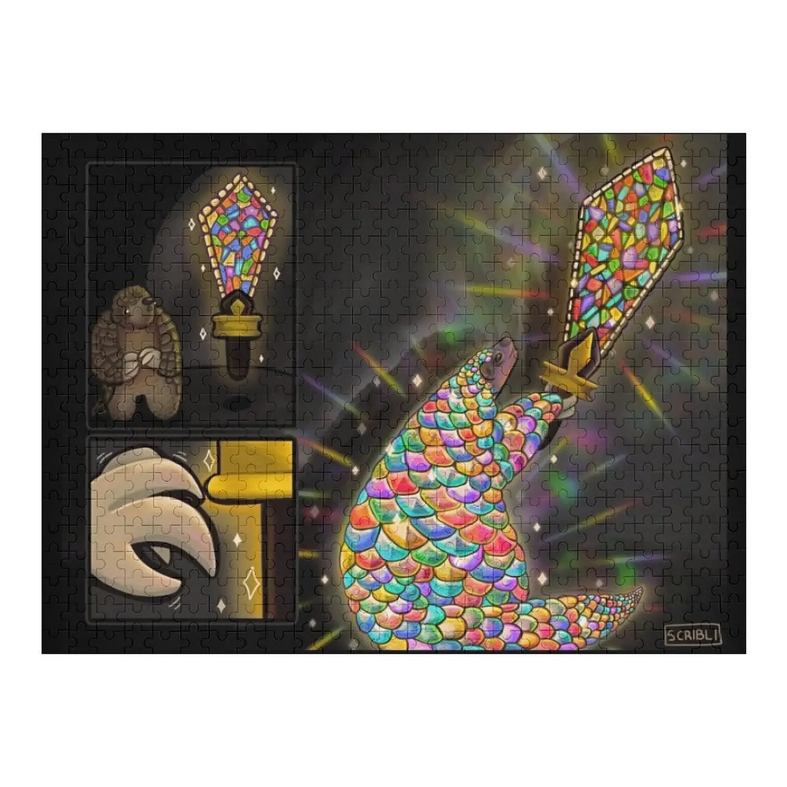 

Cool Pangolin Gets Cool Sword!!! Jigsaw Puzzle Customs With Photo Personalize Puzzle