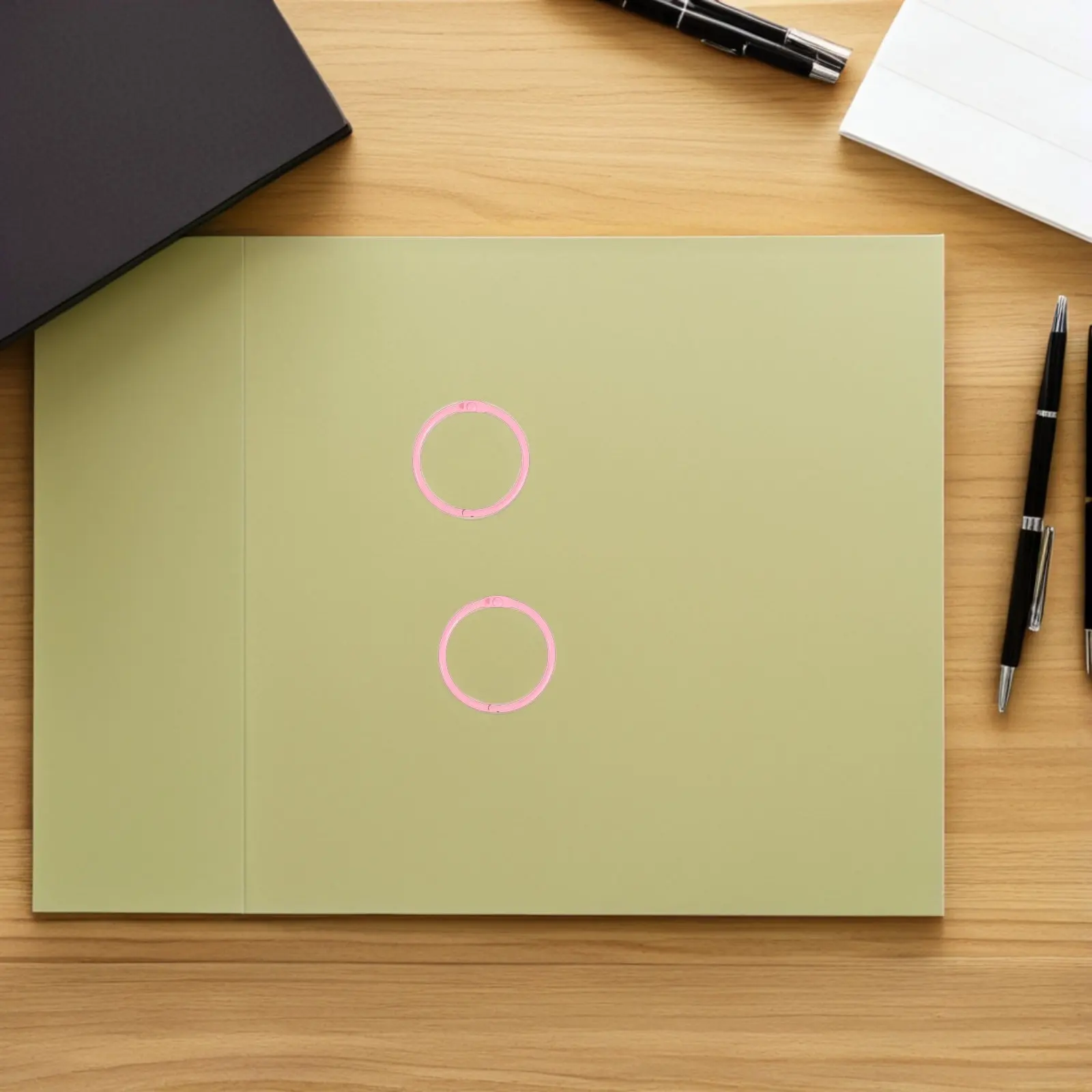 50pcs-colored-loose-leaf-binder-rings-metal-for-flashcards-office-notes-school-index-card-rings-notebook-keychains-pink-40mm