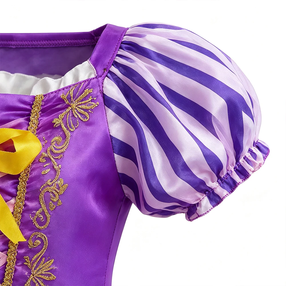 Mädchenkostüm Kinder Cosplay Prinzessinnenkleid Halloween Geburtstag Festliches Partykleid Rapunzel-Kleid Mädchen Karneval Tangled-Kostüm – Detail 4
