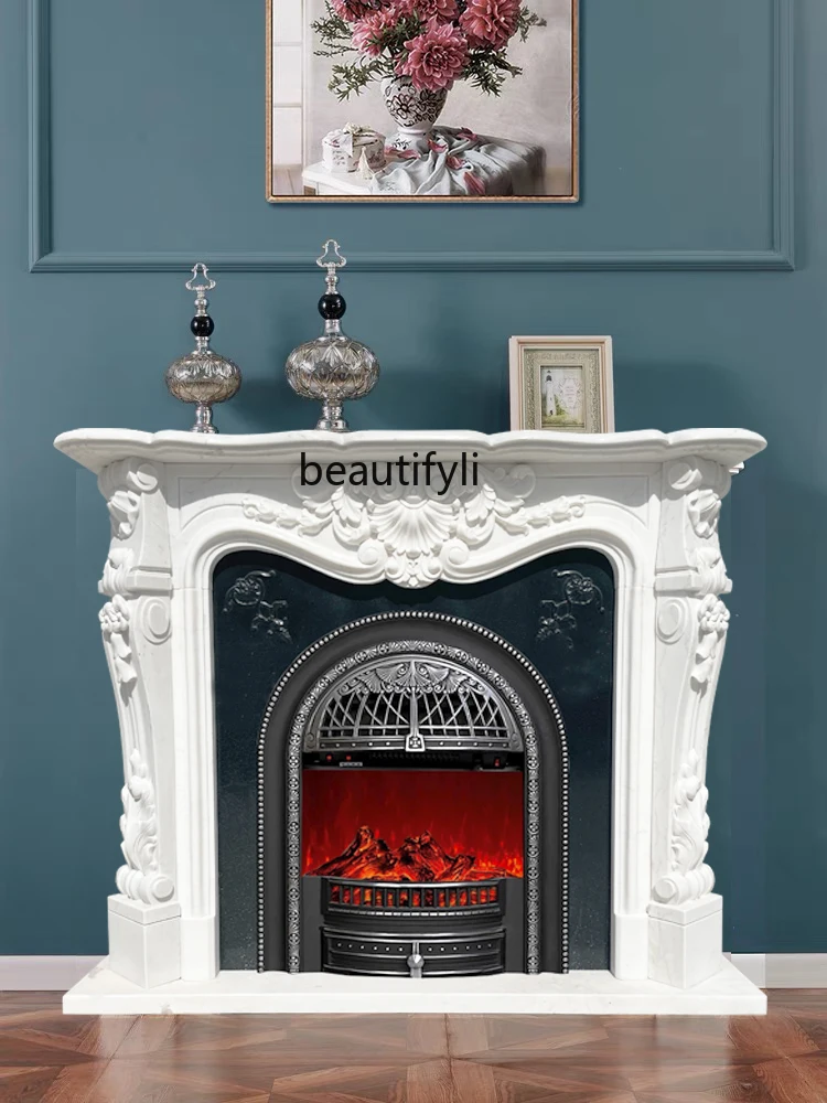 Marble Fireplace French Carved Fireplace Mantel Natural Stone White Marble Fireplace Mantel Stone Carving