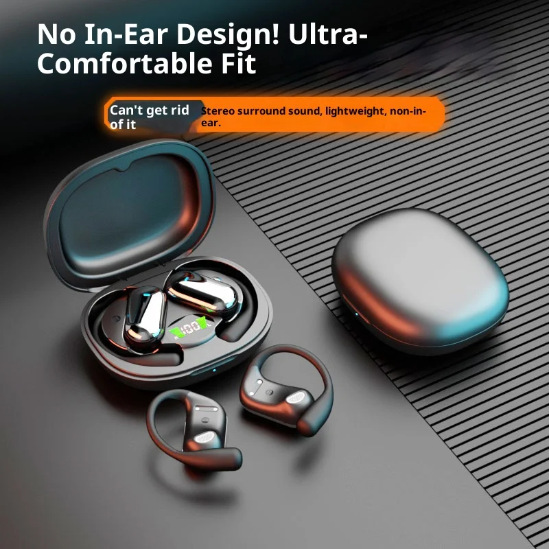 Bluetooth Earphones Open Hanging Ear 5.3 Bluetooth Wireless Headphones High Definition Audio Long Battery Life Comfortable Wear