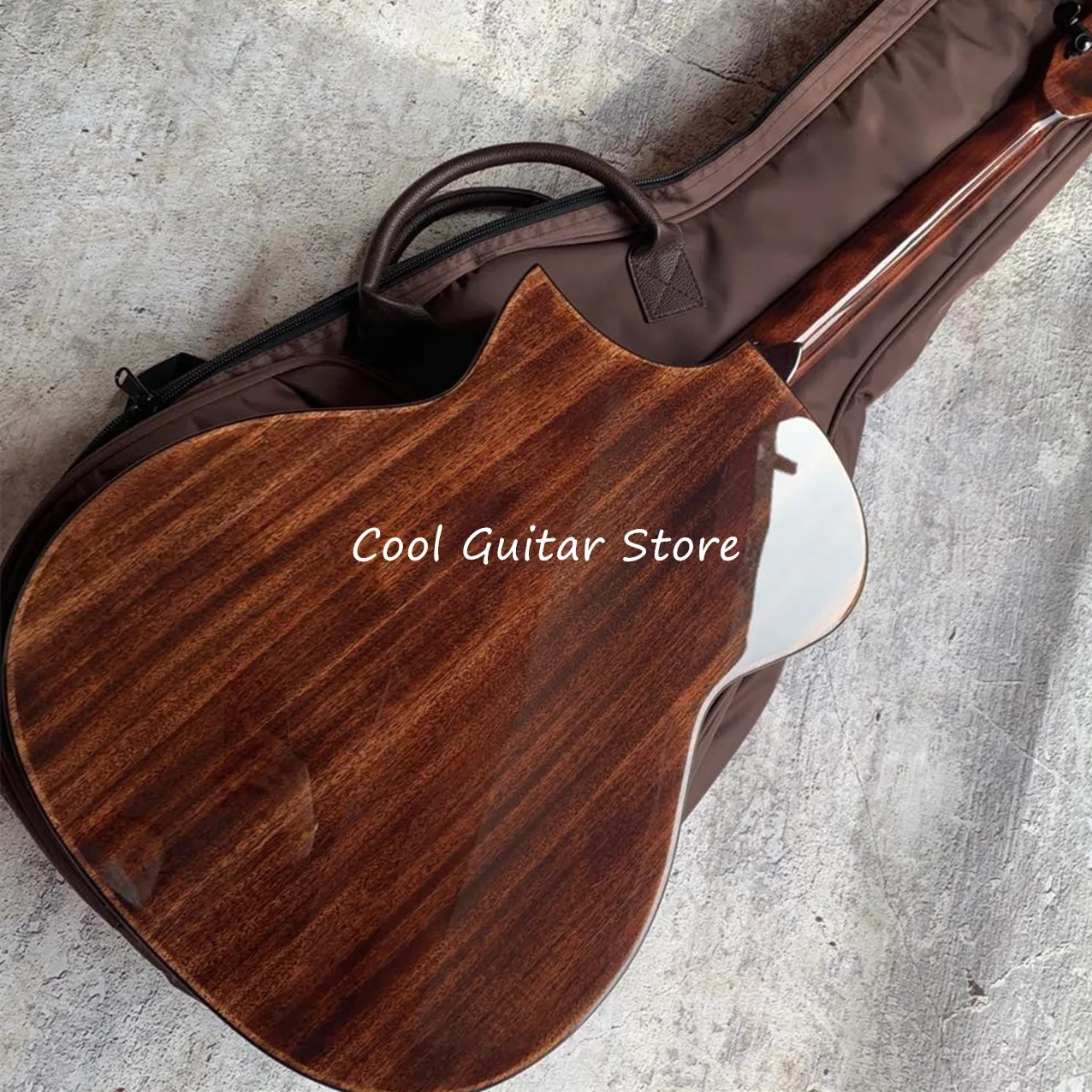 Cutaway Model of Solid Mahogany Back and Sides,All Solid Wood Acoustic Guitar,GA Body,Caramel Color,40 Inches,Free Shipping