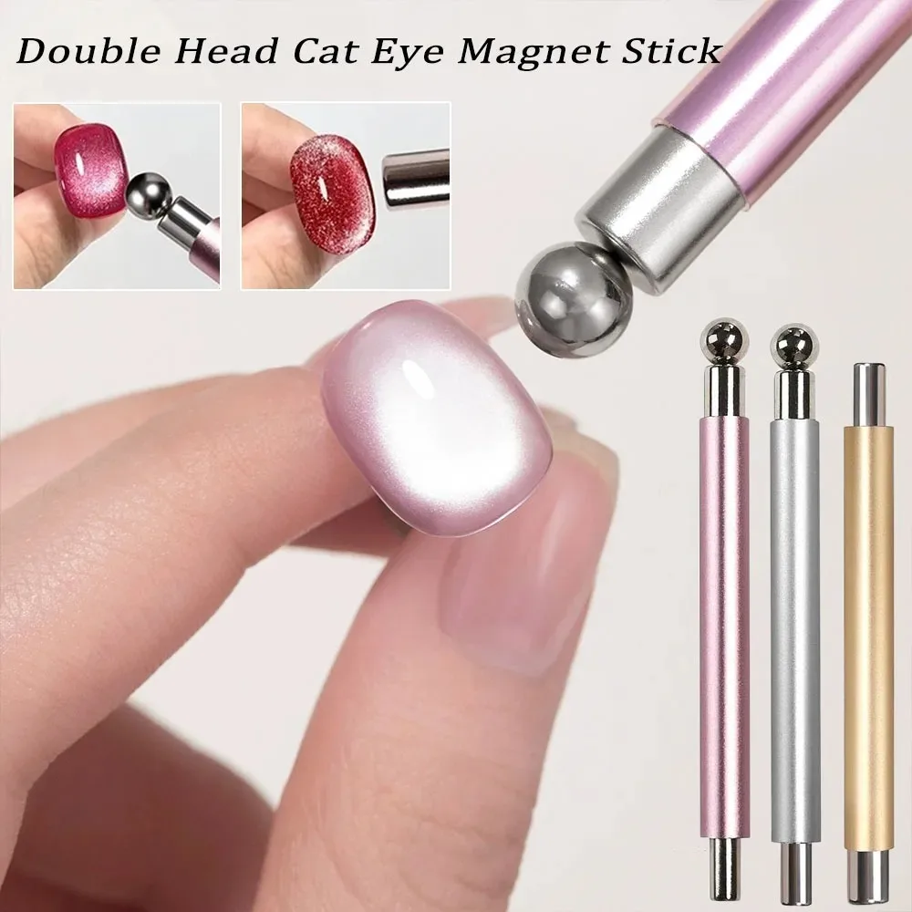 1Pcs Round Steel Magnetic Ball Double-Headed Thickened Cat-Eye Magnetic Stick Cylindrical French Magnet Pen Cat Eye Magnet Tool view 4