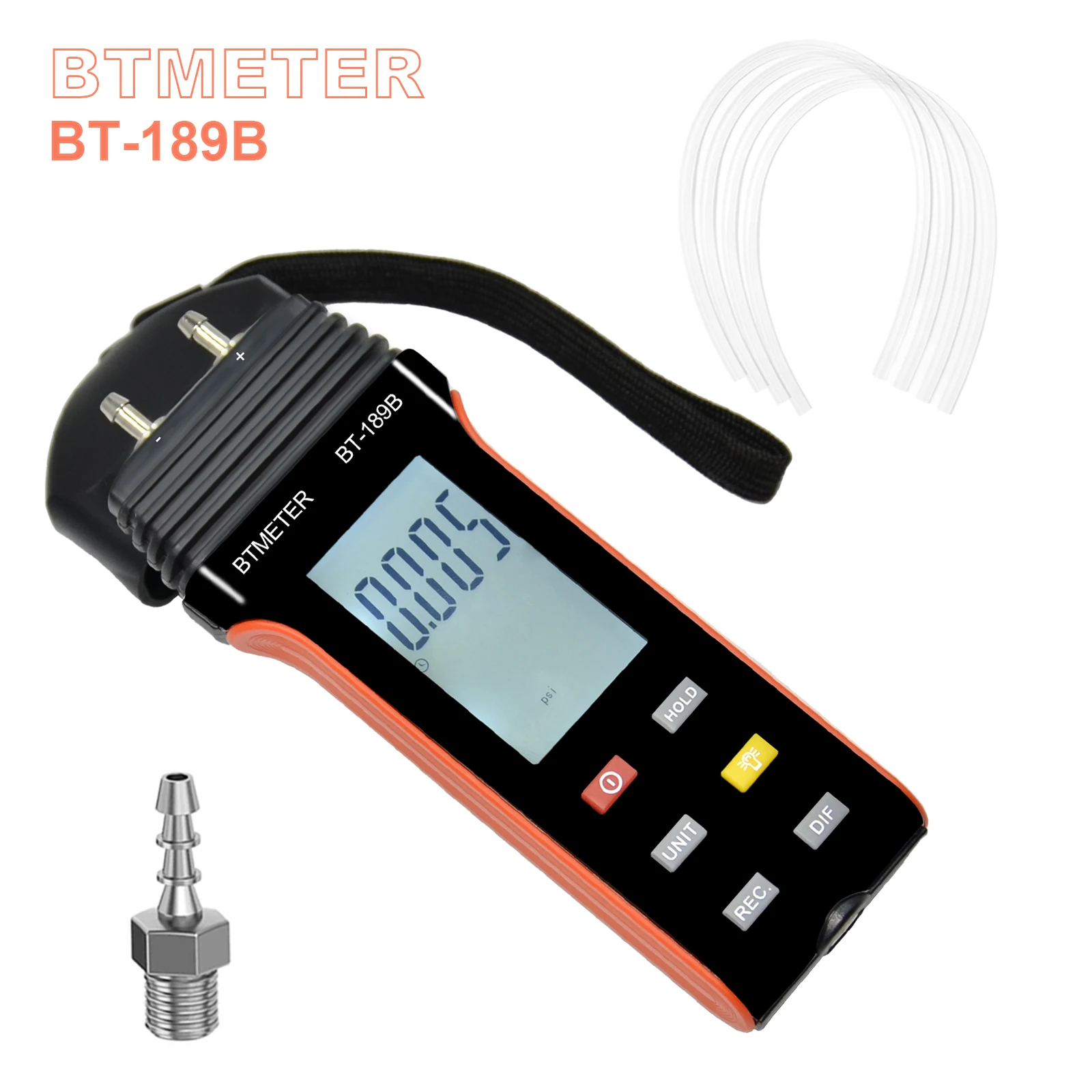 

Digital Differential Pressure Gauge, BT-189B, Differential Pressure, Positive and Negative Pressure, Clear reading