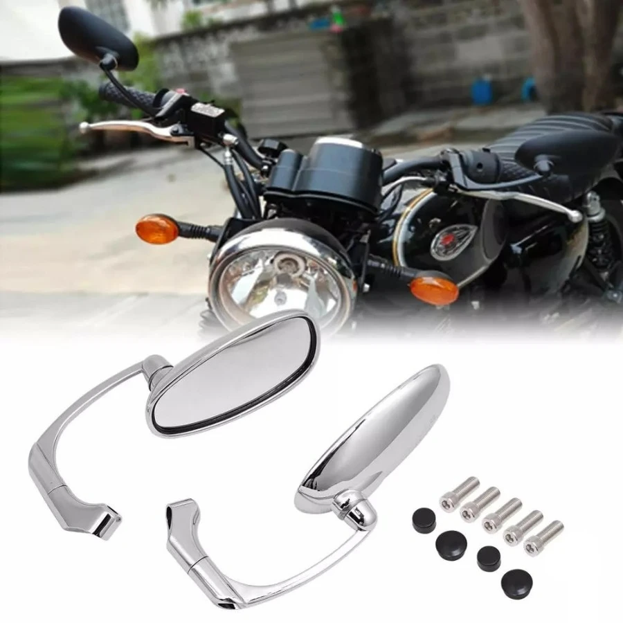 Send Rainproof Film Universal Motorcycle Vintage Conversion Side Mirrors For VOGE BENDA KOVE Haojue QJMOTOR KYMCO CFMOTO YAMAHA