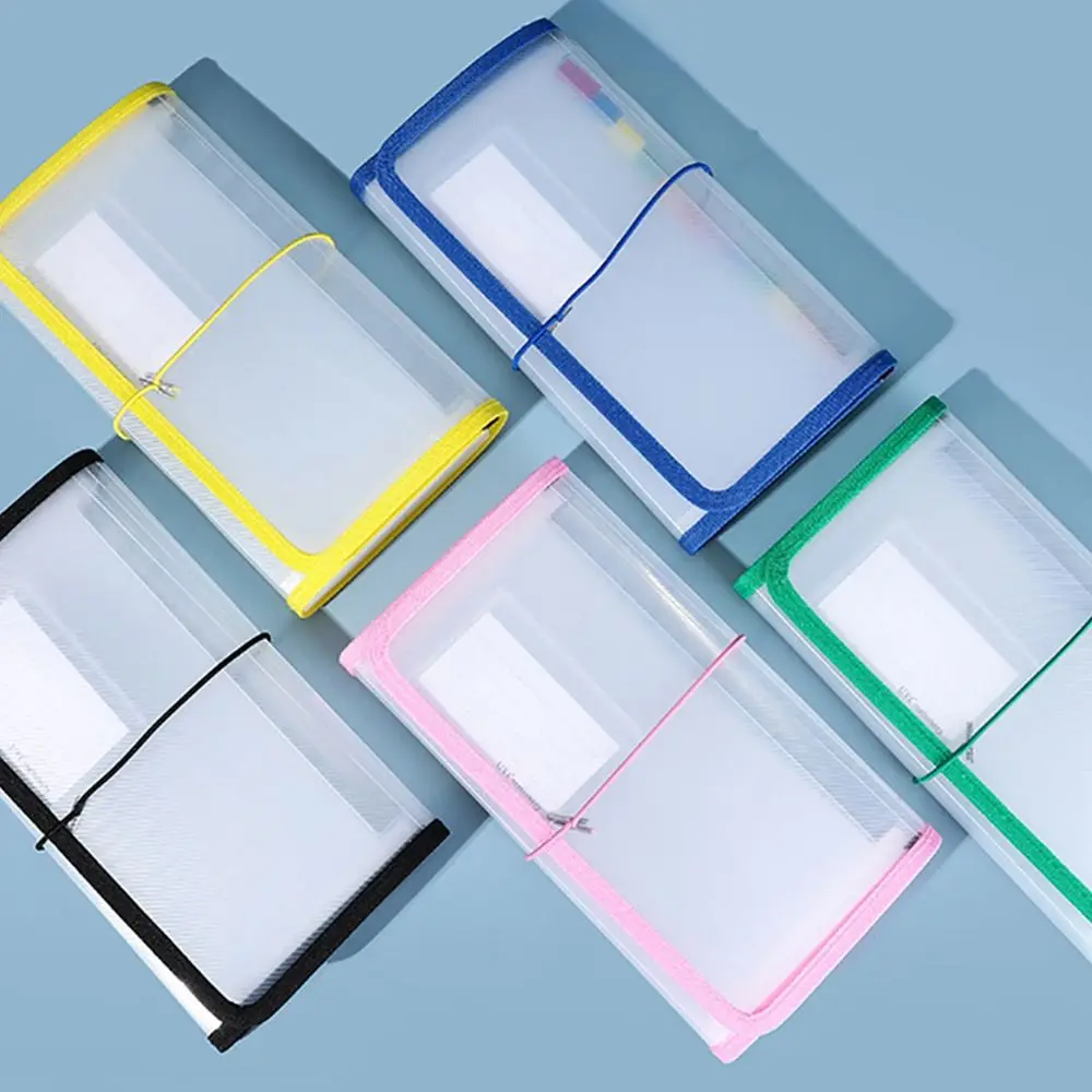 

Large Capacity PP B6 File Folder Classification Waterproof Bill Storage Bag Strap Design Document Organizer Entrance Decoration