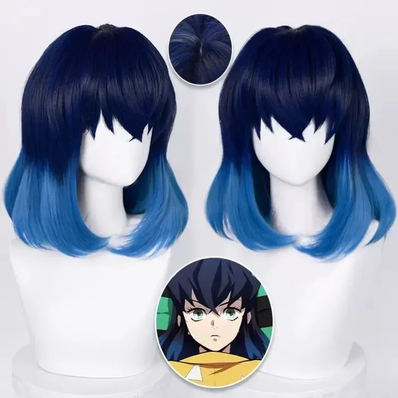 شبح القتلة بليد أنيمي شعر مستعار تأثيري الاصطناعية مزيج شعر مستعار تأثيري شيطان القاتل شخصيات أنيمي متعددة Coser شعر مستعار يوميا